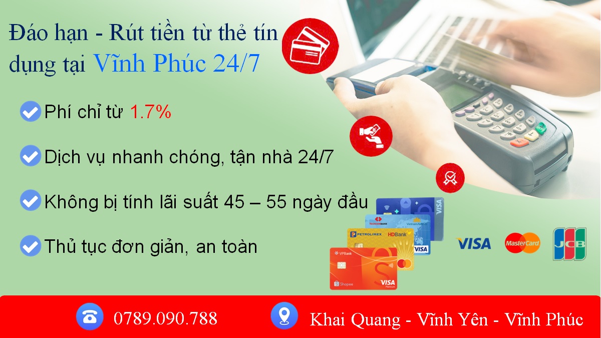 dao han rut tien tu the tin dung tai vinh phuc